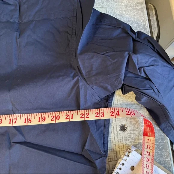 Coofandy Men's Navy Blue Shirt with Plaid Accents Sz L - Picture 5 of 9